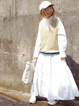 「MHL.」｜「アイテム（ワンピース/ドレス）」を使った、piiiikoさん（レディース・152cm）の春コーディネート