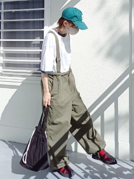 「NO NEED（ノーニード）のアイテム（トップス）」を使った、piiiikoさん（レディース・152cm）の夏コーディネート