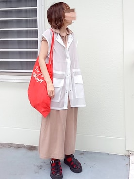 「byYOUANCE（バイユアンス）のアイテム」を使った、piiiikoさん（レディース・152cm）の夏コーディネート