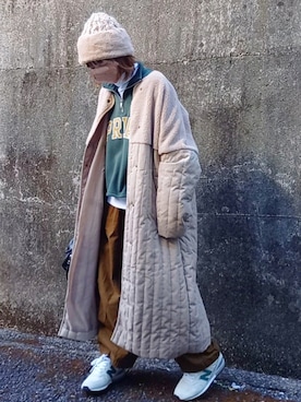 「bohmal（ボマール）のアイテム（ジャケット/アウター）」を使った、piiiikoさん（レディース・152cm）の冬コーディネート