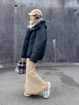 「DISCOAT（ディスコート）のアイテム」を使った、piiiikoさん（レディース・152cm）の冬コーディネート