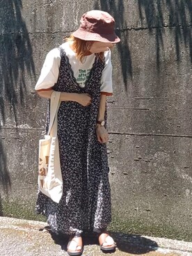 「Crisp」｜「アイテム（アナログ腕時計）」を使った、piiiikoさん（レディース・152cm）の夏コーディネート