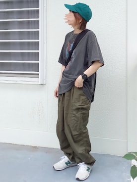 「ピグメント」｜「アイテム（帽子）」を使った、piiiikoさん（レディース・152cm）の夏コーディネート