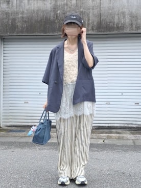 「tiptop（ティップトップ）のアイテム」を使った、piiiikoさん（レディース・152cm）の夏コーディネート