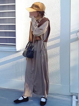 「コーデュロイキャップ」｜piiiikoさん（レディース・152cm）の秋コーディネート