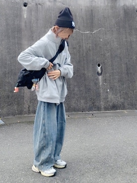 「アイテム（メッセンジャーバッグ）」を使った、piiiikoさん（レディース・152cm）の秋コーディネート