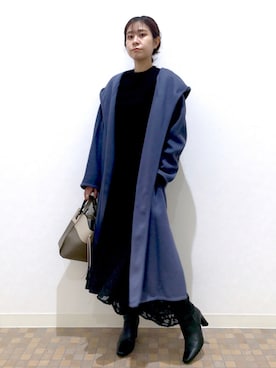 「andemiu」｜「アイテム（その他アウター）」を使った、ayameさん（レディース・158cm）の秋コーディネート