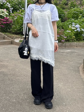 「Ameri（アメリ）のアイテム（トップス）」を使った、®️さん（レディース・153cm）の夏コーディネート