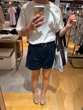 「アイテム（デニムパンツ）」を使った、y.hanonさん（レディース・157cm・30代）の夏コーディネート