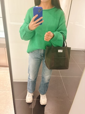 「アイテム（トートバッグ）」を使った、y.hanonさん（レディース・157cm・30代）の秋コーディネート