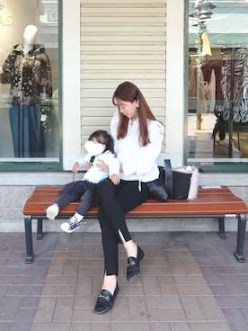 「親子でおそろい」｜「アイテム（アクセサリー）」を使った、natsuさん（レディース・162cm）の秋コーディネート