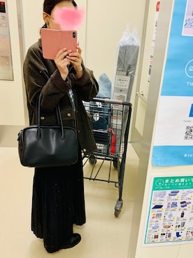 「マキシスカート」｜「アイテム（ブルゾン）」を使った、はなさん（レディース・156cm）の冬コーディネート