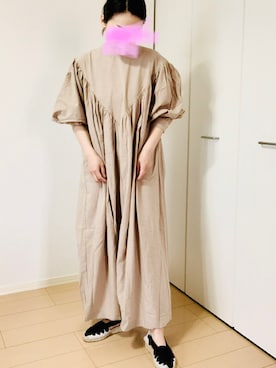 「INTER FACTORY（インターファクトリー）のアイテム（ワンピース/ドレス）」を使った、はなさん（レディース・156cm）の春コーディネート