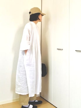 「via j（ヴィアジェイ）のアイテム（帽子）」を使った、はなさん（レディース・156cm）の春コーディネート