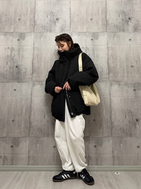 「tiptop」｜「アイテム（ブルゾン）」を使った、HITOMIさん（レディース・155cm）の秋コーディネート