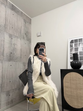 「tiptop（ティップトップ）のメランジリブハイネックプルオーバー（ニット/セーター）」を使った、HITOMIさん（レディース・155cm）の秋コーディネート