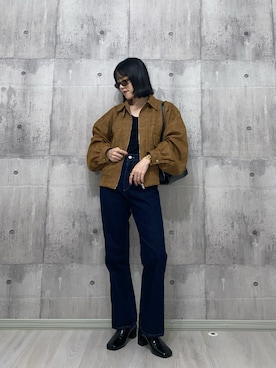 「アイテム（ブルゾン）」を使った、HITOMIさん（レディース・155cm）の秋コーディネート