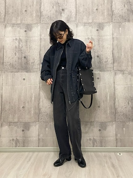 「tiptop（ティップトップ）のアイテム（ブルゾン）」を使った、HITOMIさん（骨格ウェーブ・レディース・155cm）の冬コーディネート