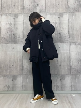「tiptop（ティップトップ）のアイテム（ブルゾン）」を使った、HITOMIさん（骨格ウェーブ・レディース・155cm）の秋コーディネート