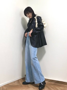 「CLEA（クレア）のアイテム（ハンドバッグ）」を使った、HITOMIさん（レディース・155cm）の秋コーディネート