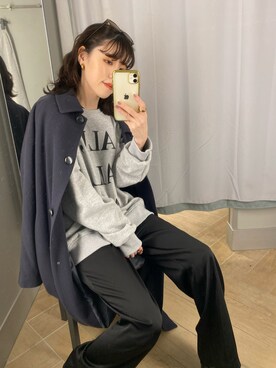 「LHME（エルエイチエムイー）のアイテム（リング）」を使った、HITOMIさん（レディース・155cm）の冬コーディネート