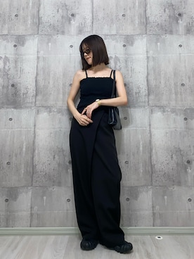 「アイテム（スラックス）」を使った、HITOMIさん（レディース・155cm）の夏コーディネート