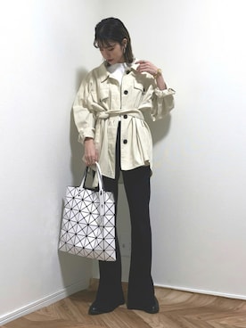 「clear（クリア）のアイテム（その他アウター）」を使った、HITOMIさん（レディース・155cm）の秋コーディネート