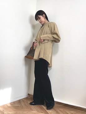 「ECRIRE（エクリール）のアイテム」を使った、HITOMIさん（レディース・155cm）の冬コーディネート