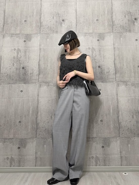 「ハンチング」｜HITOMIさん（レディース・155cm）の春コーディネート