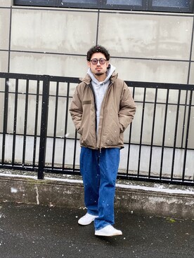 「アイテム（ブルゾン）」を使った、ねつなおやさん（メンズ・172cm・30代）の冬コーディネート