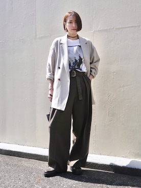 「loni（ロニ）のアイテム」を使った、金子三記(miki)さん（レディース・170cm）の春コーディネート