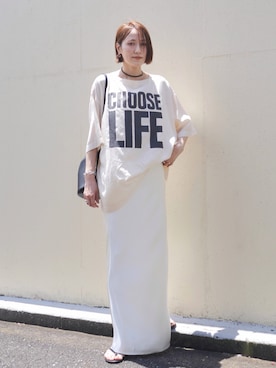 「menue（メヌエ）のアイテム」を使った、金子三記(miki)さん（レディース・170cm）の夏コーディネート