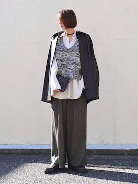 「アイテム（リング）」を使った、金子三記(miki)さん（レディース・170cm・40代）の冬コーディネート