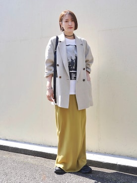 金子三記(miki)さん（レディース・170cm）の春コーディネート