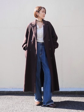 「アイテム（ジャケット/アウター）」を使った、金子三記(miki)さん（レディース・170cm・40代）の秋コーディネート