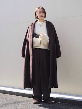 「CENE（セネ）のアイテム」を使った、金子三記(miki)さん（レディース・170cm）の冬コーディネート