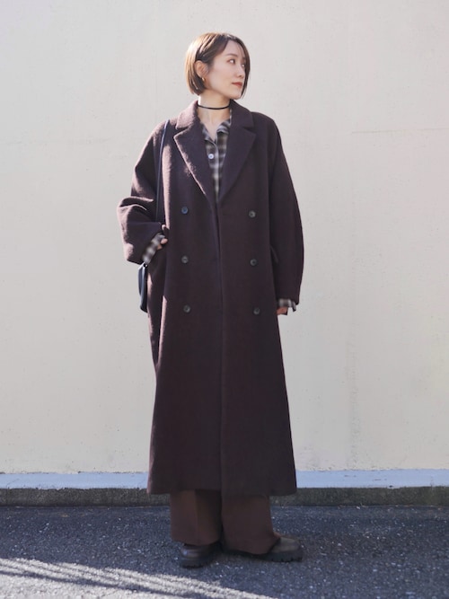セール】【CLANE/クラネ】DOUBLE WOOL LONG COAT/ダブルウールロング