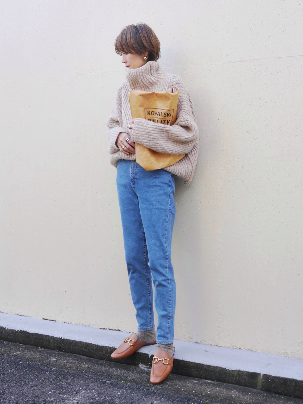 via j(ヴィアジェイ) アゼハイネックニット 新品タグ付き CANAL JEAN(キャナルジーン)の「via j(ヴィアジェイ)アゼハイネック