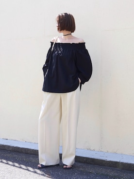 「ADAM ET ROPE'（アダムエロペ）のアイテム」を使った、金子三記(miki)さん（レディース・170cm）の春コーディネート