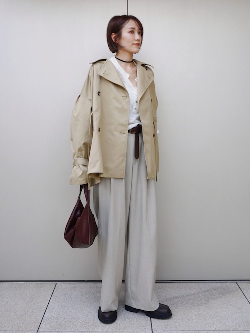 willfully トレンチコート　エクリュ waist gather middle trench coat（トレンチコート）｜WILLFULLY