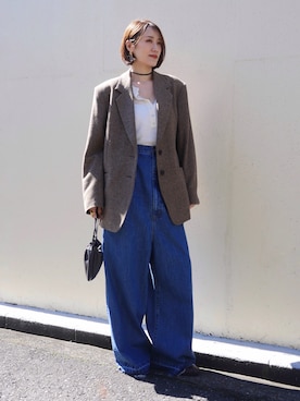 金子三記(miki)さん（レディース・170cm）の春コーディネート