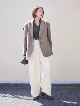 金子三記(miki)さん（レディース・170cm）の春コーディネート