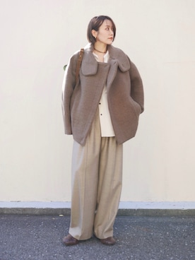 「アイテム（ピアス（両耳用））」を使った、金子三記(miki)さん（レディース・170cm）の秋コーディネート