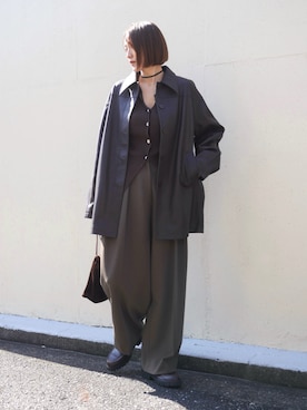 「アイテム（その他アウター）」を使った、金子三記(miki)さん（レディース・170cm・40代）の秋コーディネート