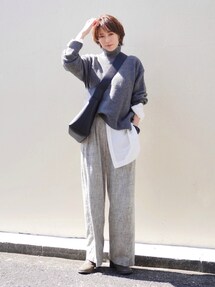 6（ロク）の「＜6(ROKU)＞コットン レーヨン ネップ パンツ（その他