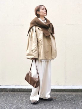 「アイテム（アクセサリー）」を使った、金子三記(miki)さん（レディース・170cm）の冬コーディネート