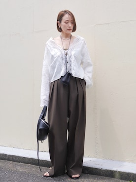 「TODAYFUL（トゥデイフル）のアイテム」を使った、金子三記(miki)さん（レディース・170cm）の夏コーディネート