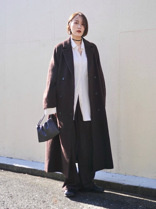 クラネ　CLANE ダブルウールロングコート CLANE - ダブルウールロングコート - DOUBLE WOOL LONG COAT - IVORY