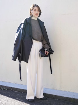 「anuke（アンヌーク）のアイテム」を使った、金子三記(miki)さん（レディース・170cm）の冬コーディネート