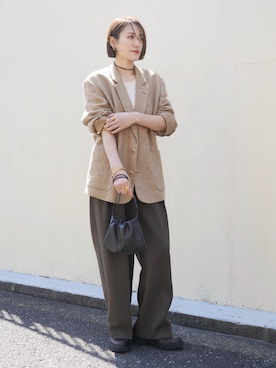 金子三記(miki)さん（レディース・170cm）の春コーディネート